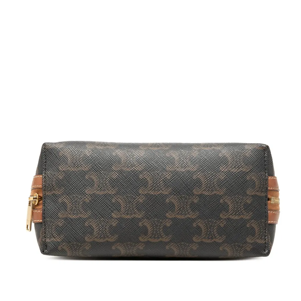 Celine Triomphe Coated Canvas Clutch On Chain Brown Canvas Very good - Inside View