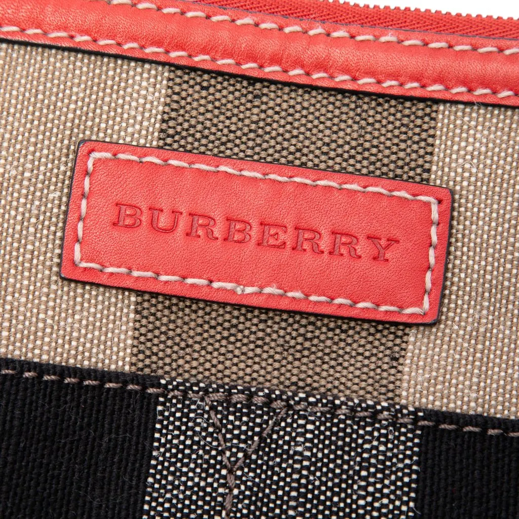 Burberry Medium Mega Check Canvas Ashby Bucket Bag Brown Canvas Very good - Box View