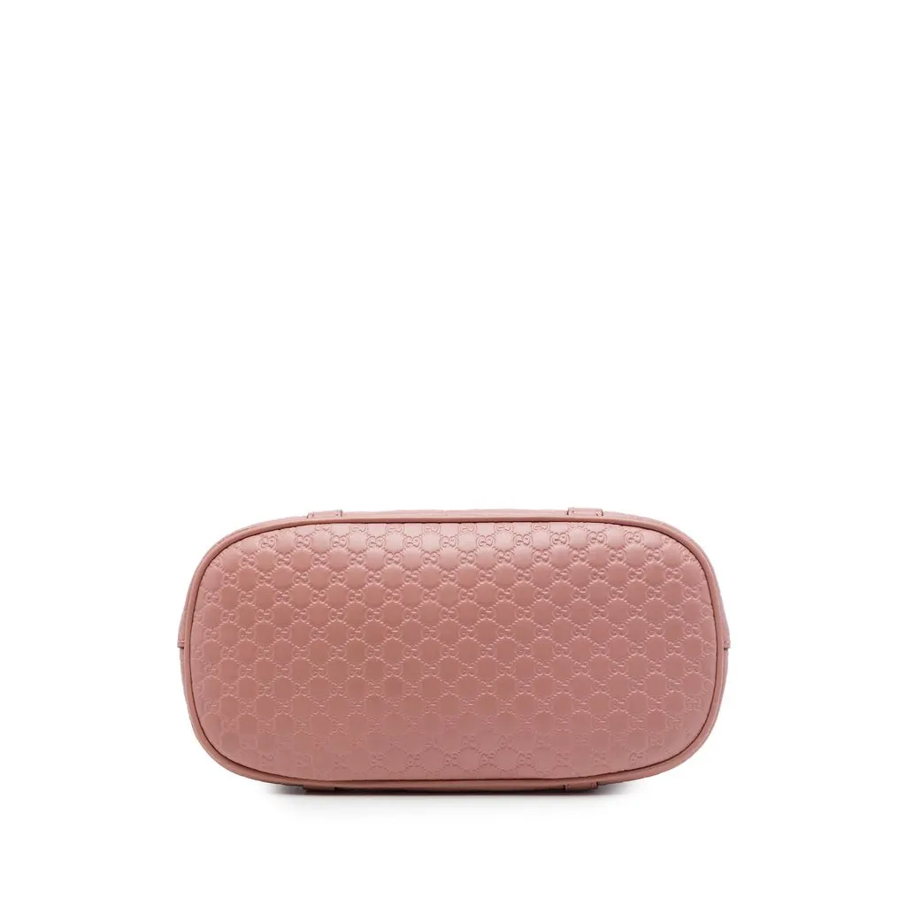 Gucci Mini Microguccissima Dome Satchel Pink Leather Very good - Inside View
