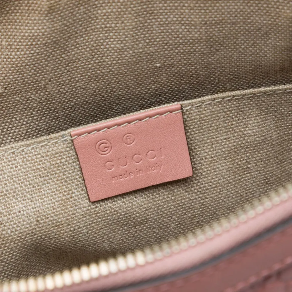Gucci Mini Microguccissima Dome Satchel Pink Leather Very good - Box View