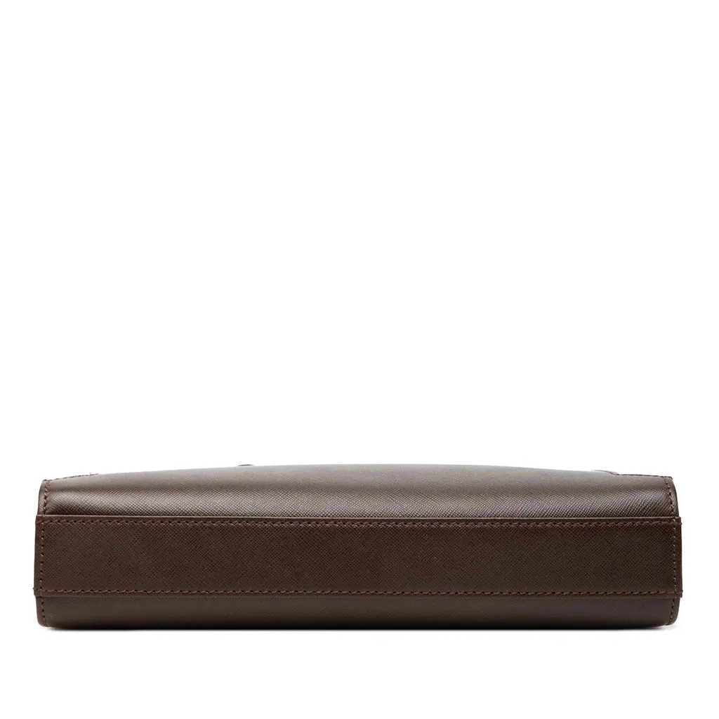 Burberry Leather Clutch Brown Leather Very good - Inside View