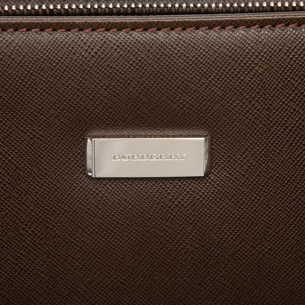 Burberry Leather Clutch Brown Leather Very good - Box View