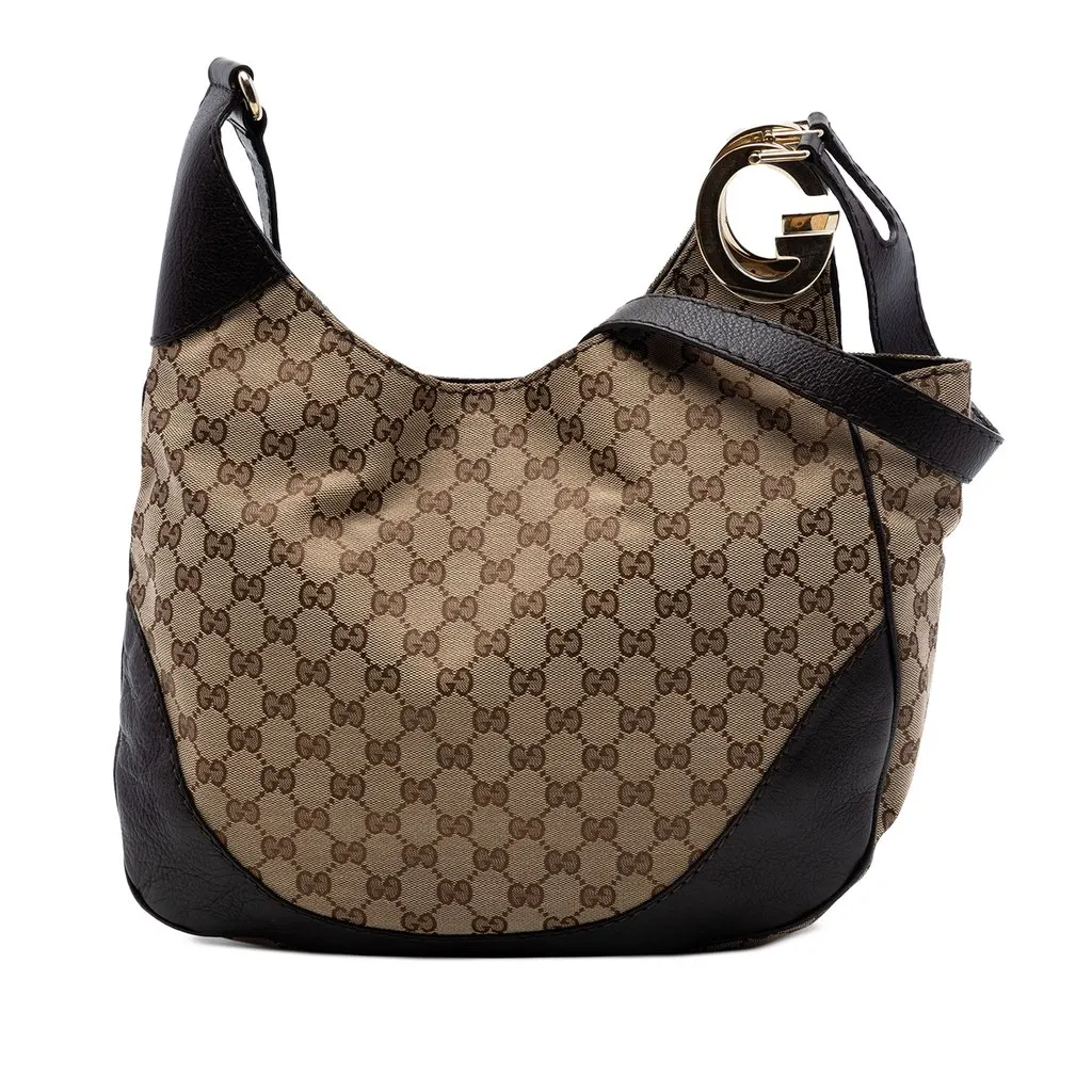 Gucci GG Canvas Charlotte Crossbody Beige Very good - Front View