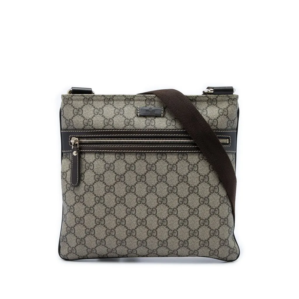 Gucci GG Supreme Crossbody Beige Canvas Very good - Front View