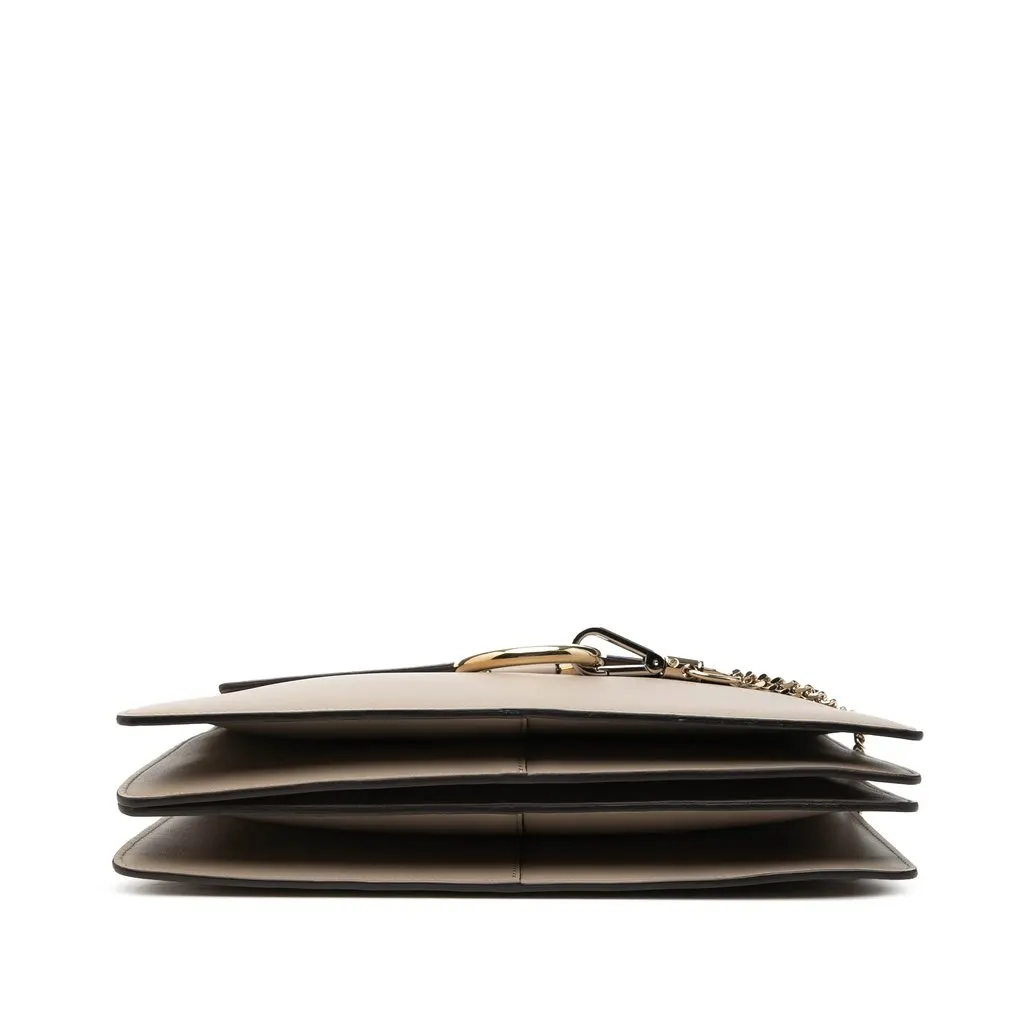 Chloé Medium Calfskin and Suede Faye Crossbody Brown Leather Very good - Inside View