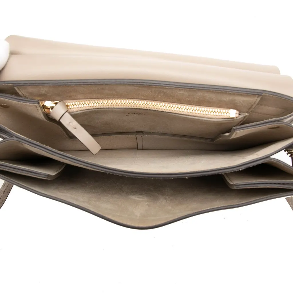 Chloé Medium Calfskin and Suede Faye Crossbody Brown Leather Very good - Model View