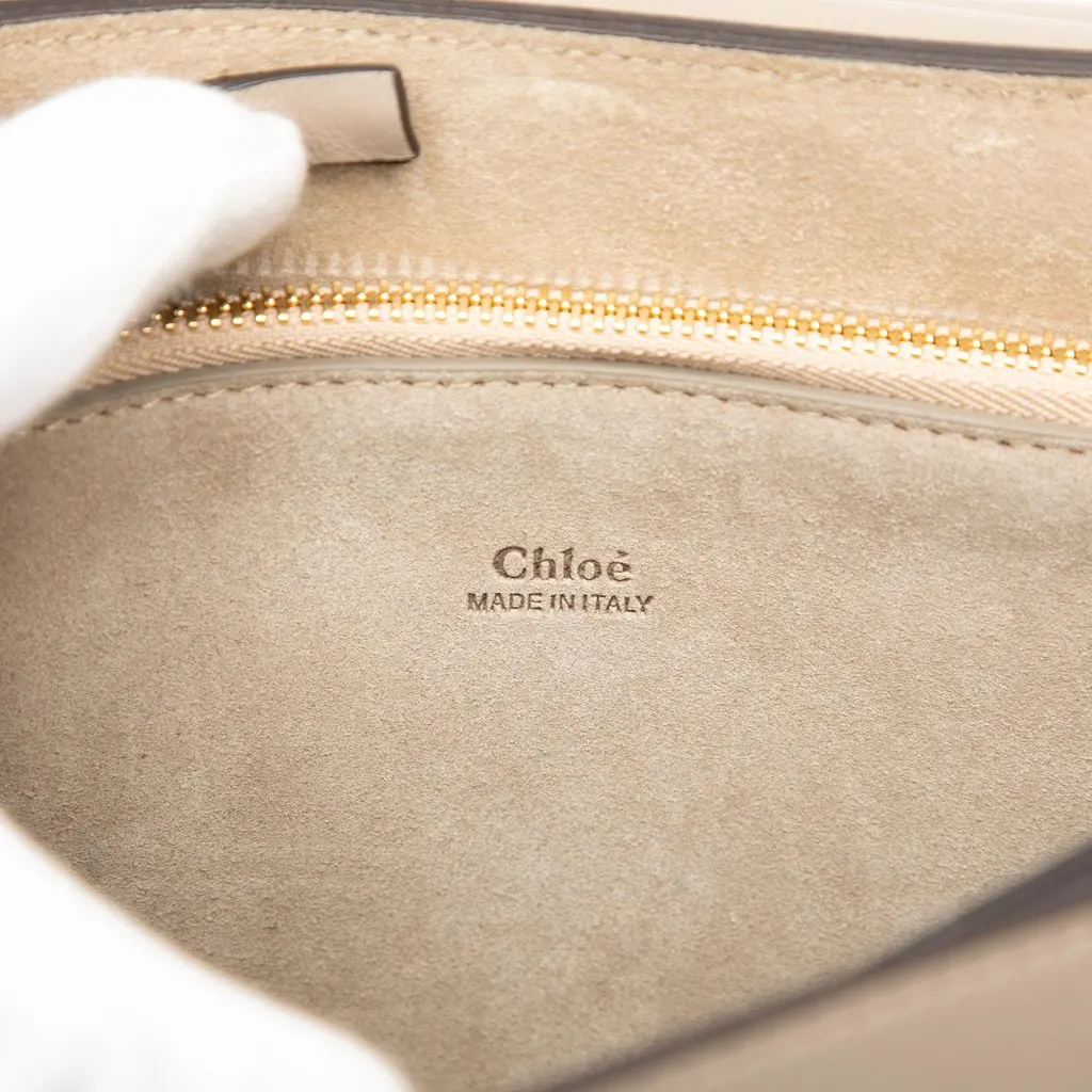 Chloé Medium Calfskin and Suede Faye Crossbody Brown Leather Very good - Box View