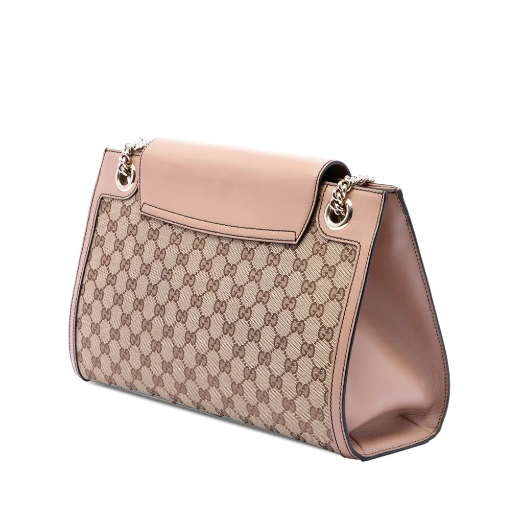 Gucci Large GG Canvas Emily Shoulder Bag Beige Canvas Very good - Back View