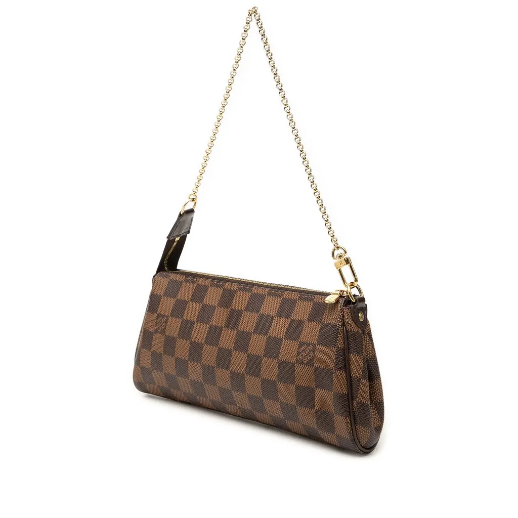 Louis Vuitton Damier Ebene Eva Brown Canvas Good - Back View