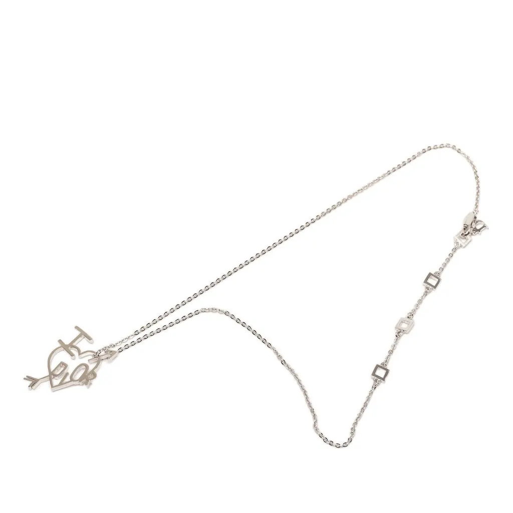 Dior Brass I Love Dior Heart Arrow تعليقة قلادة