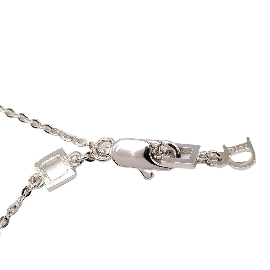 Dior Brass I Love Dior Heart Arrow Pendant Necklace Silver Metal Very good - Box View