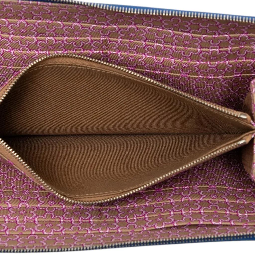 Hermès Epsom Azap Silk In Long Wallet Blue Leather Very good - Model View