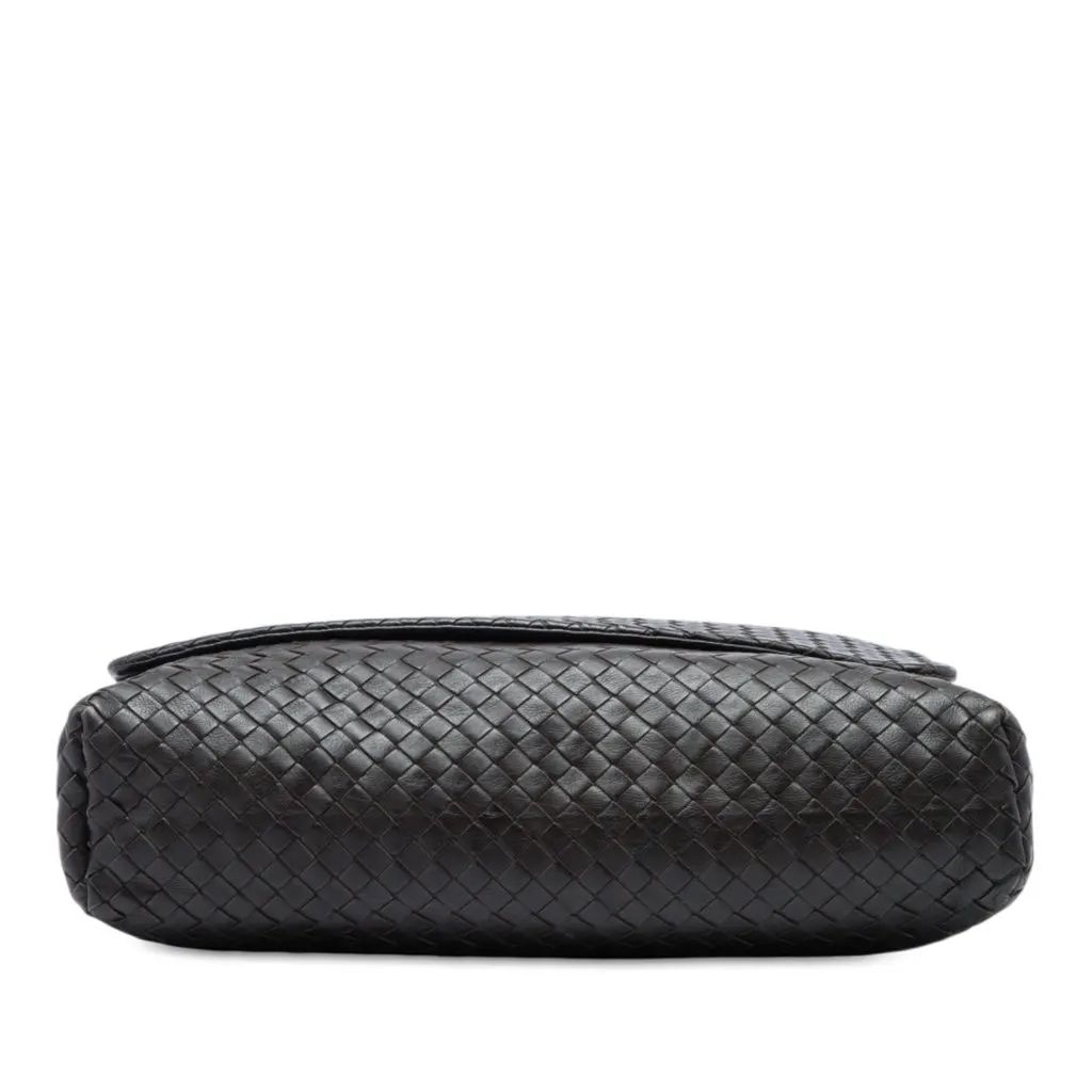 Bottega Veneta Nappa Intrecciato Flap Crossbody Brown Leather Very good - Inside View