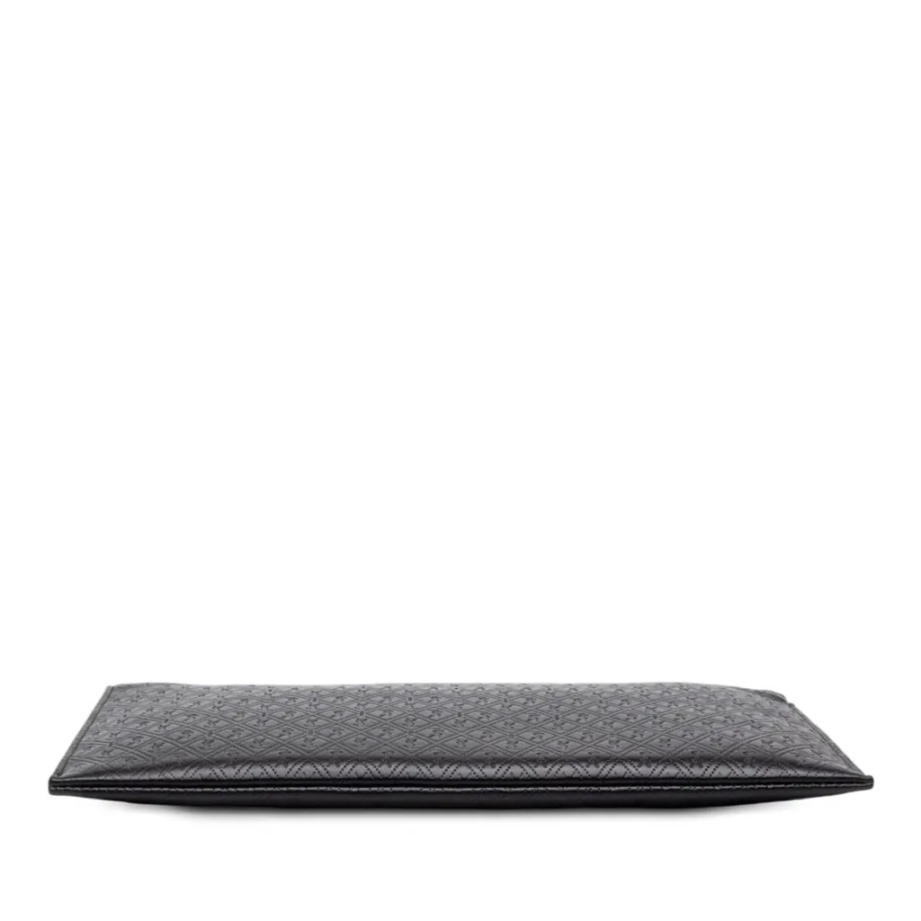 Saint Laurent Leather Monogram Allover Tablet Case Black Leather Very good - Inside View