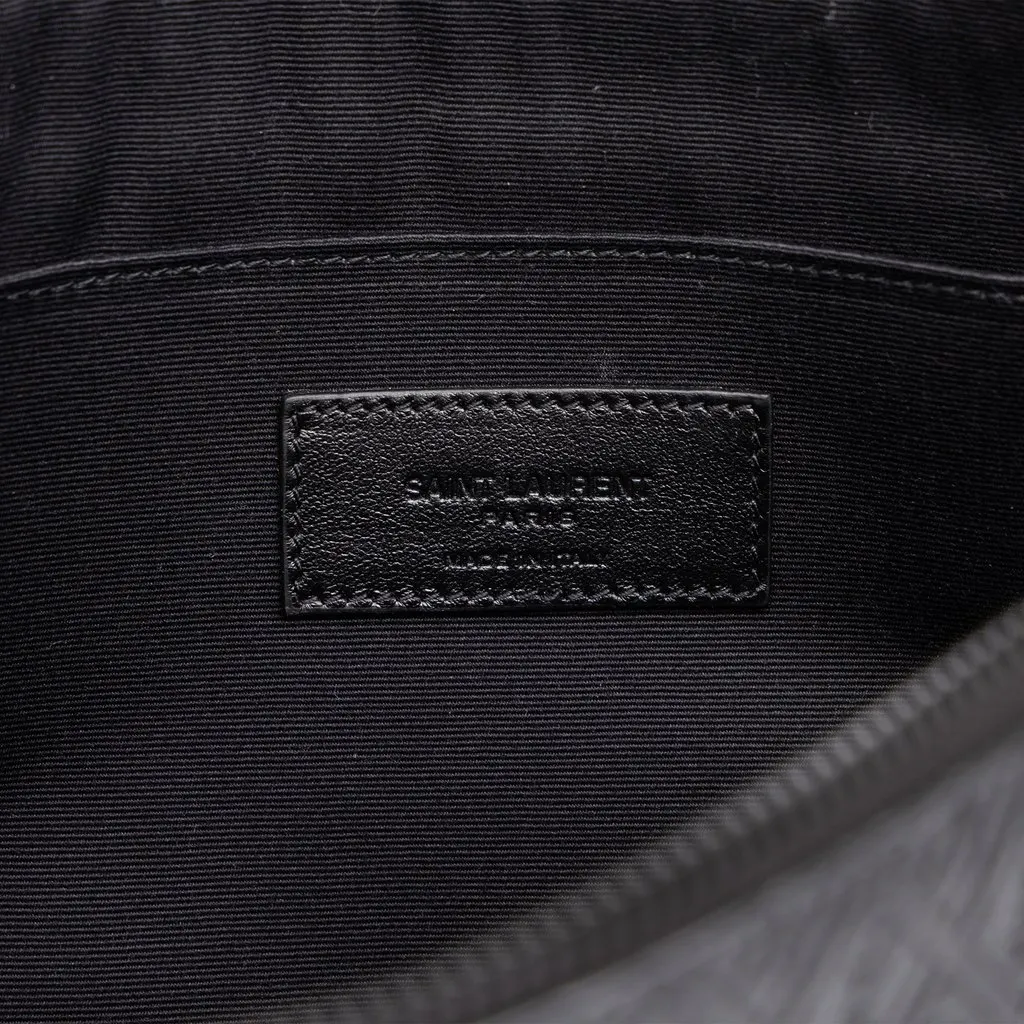 Saint Laurent Leather Monogram Allover Tablet Case Black Leather Very good - Box View