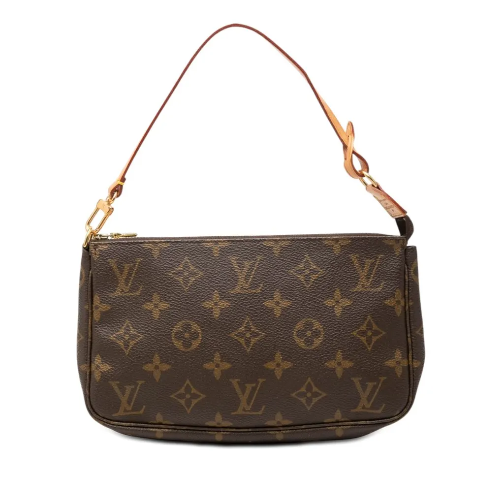 Louis Vuitton Monogram Pochette Accessoires Brown Very good - Front View