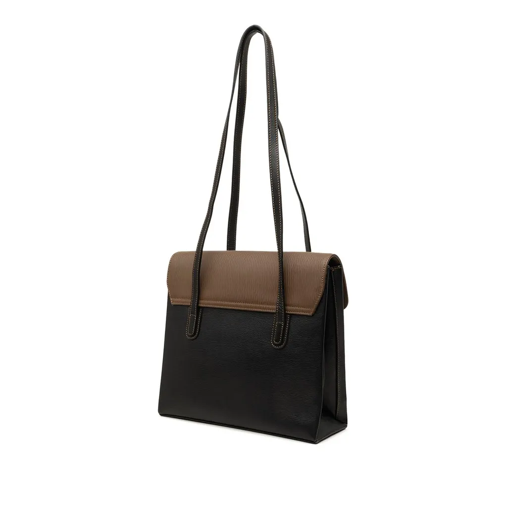 Loewe Bicolor Leather Velazquez Twist Shoulder Bag Black Leather Very good - Back View