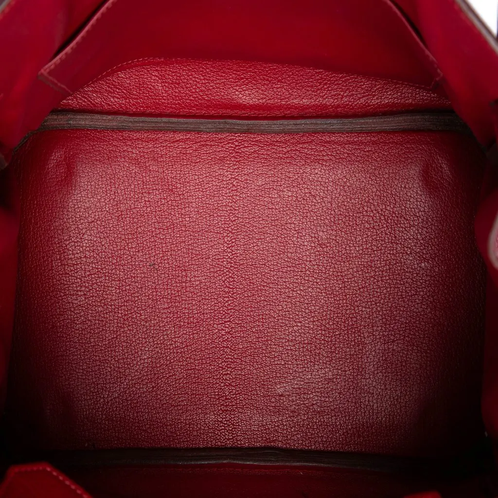Hermès Clemence Birkin Retourne 30 Red Leather Very good - Model View