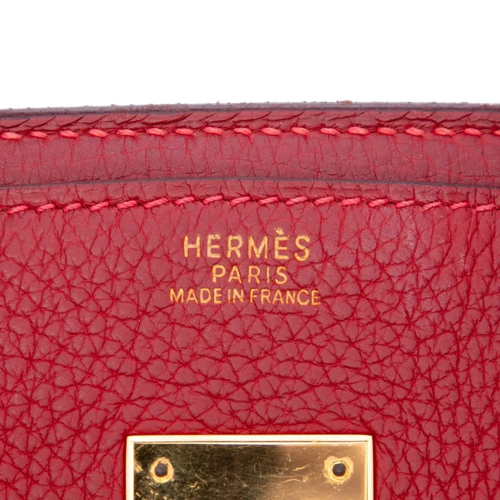 Hermès Clemence Birkin Retourne 30 Red Leather Very good - Box View