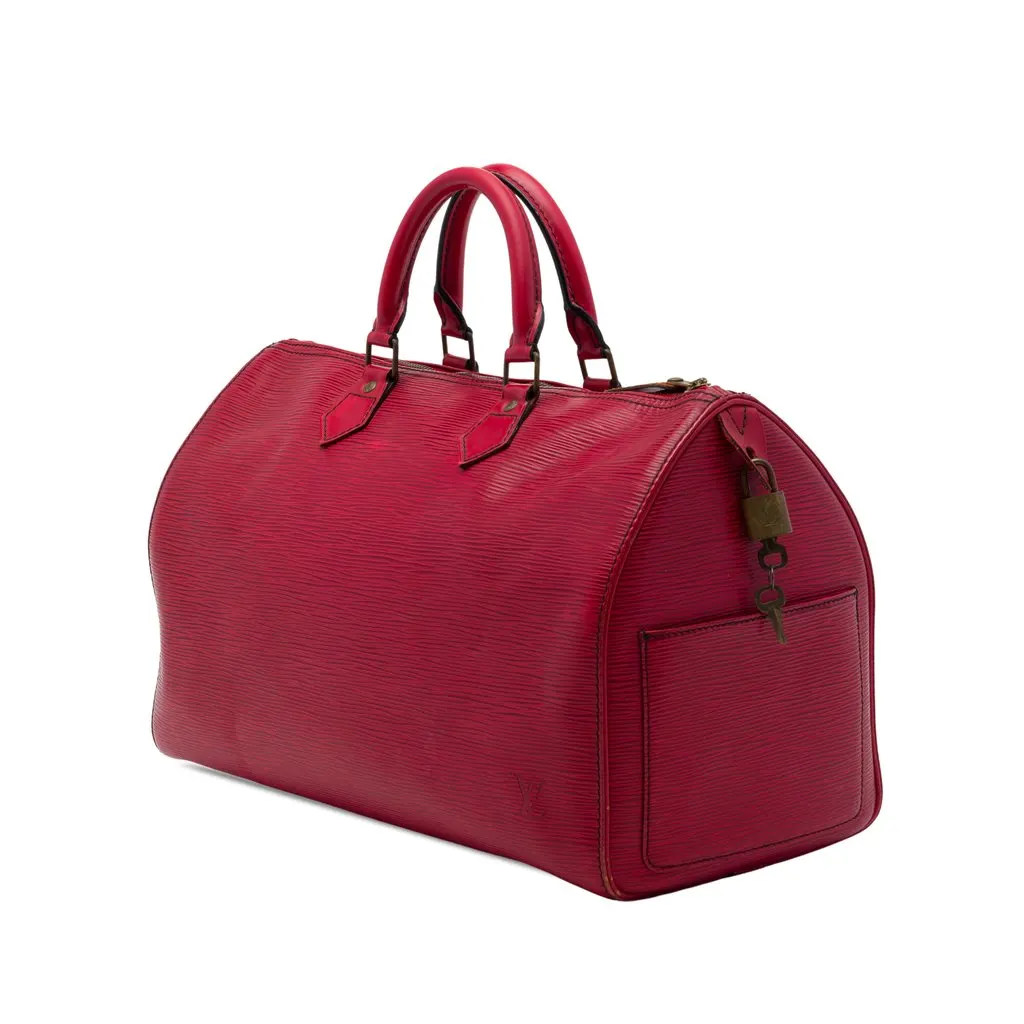 Louis Vuitton Epi Speedy 35 Red Leather Very good - Back View