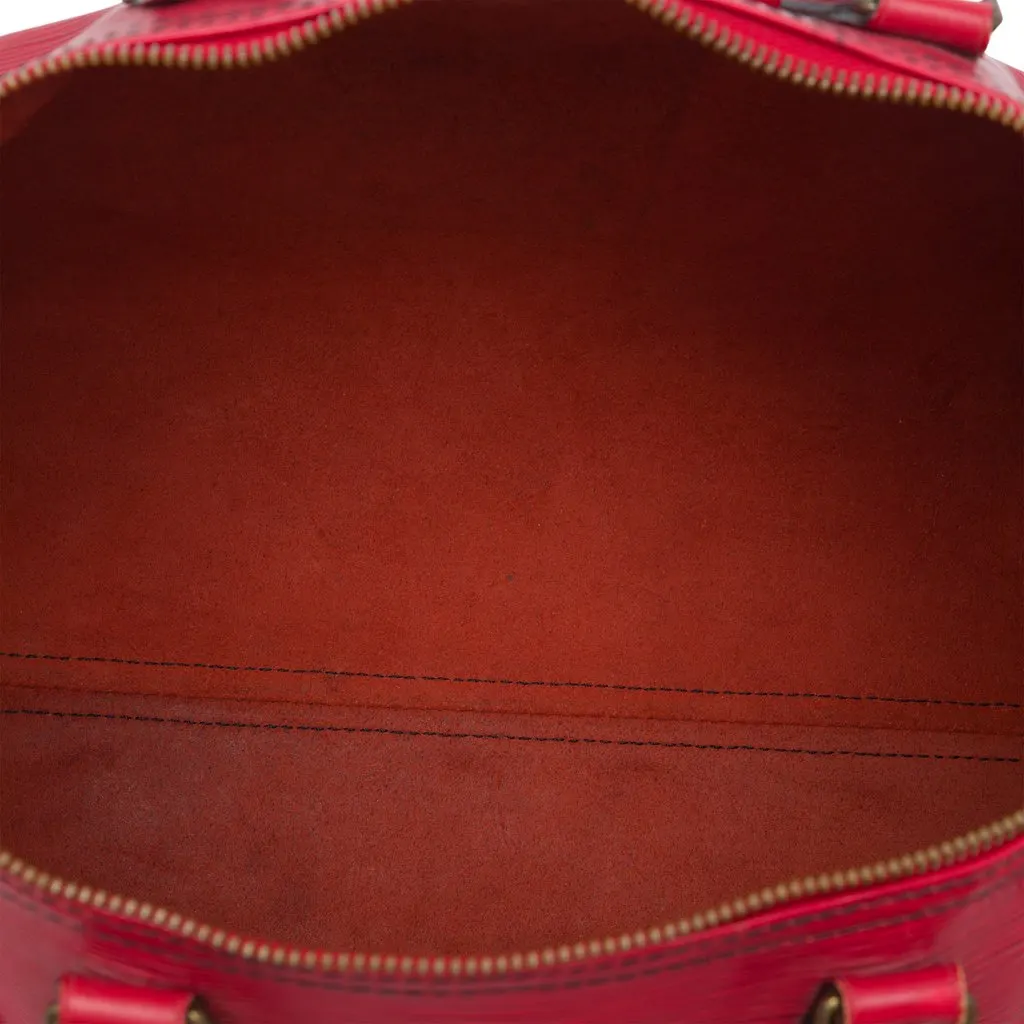 Louis Vuitton Epi Speedy 35 Red Leather Very good - Model View