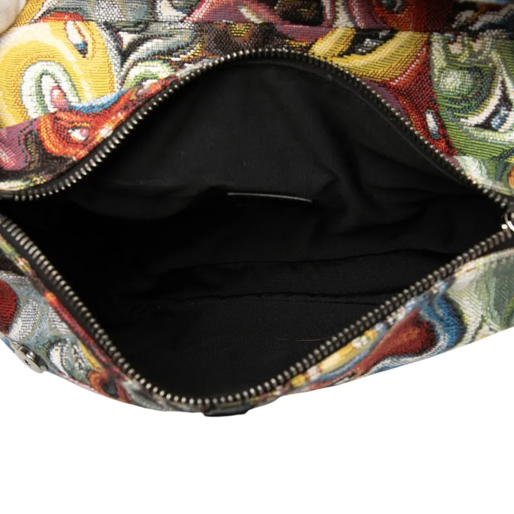 Dior Kenny Scharf Canvas Saddle Crossbody Yellow Canvas Very good - Model View