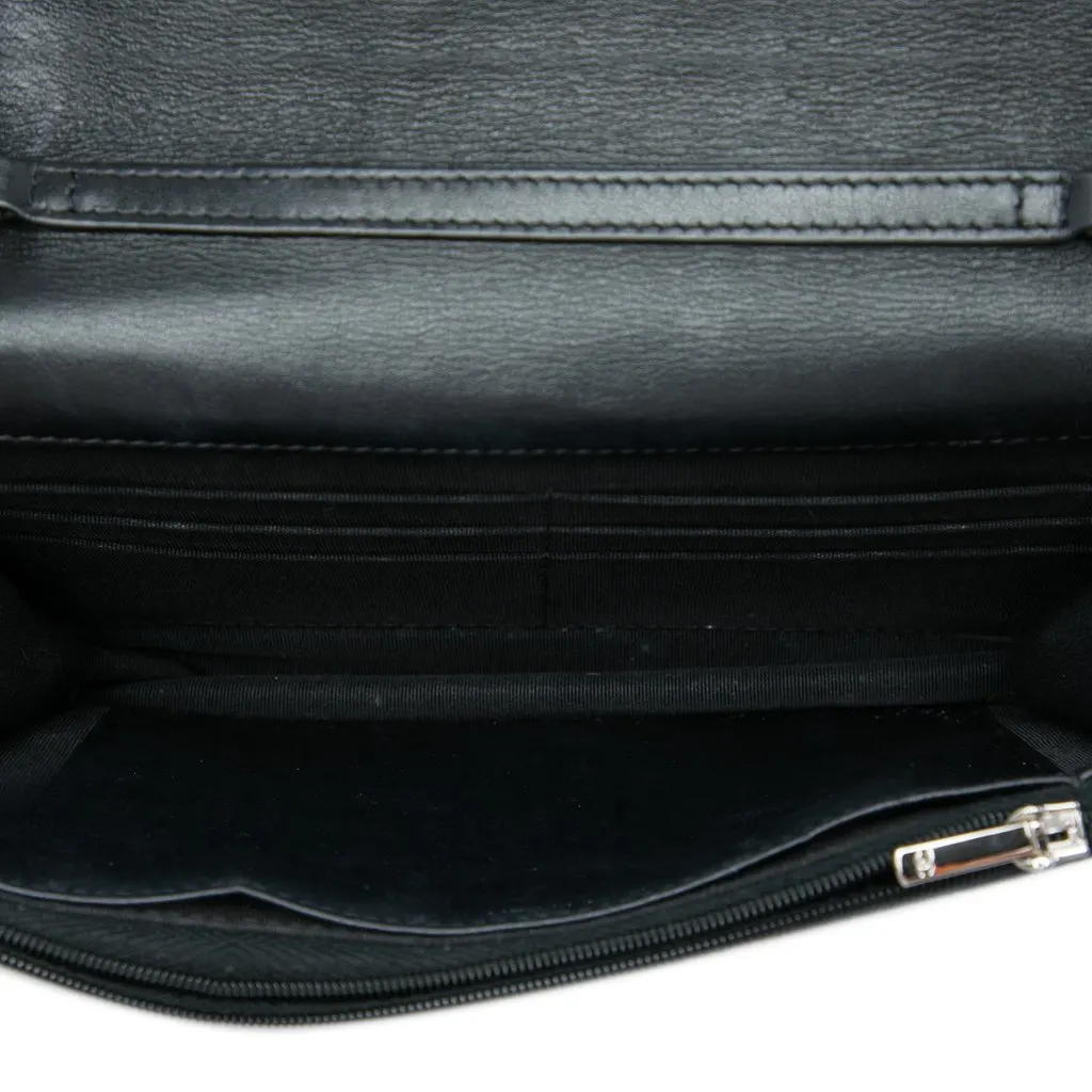 Chanel Quilted Suede Cocostellar Wallet on Chain Black Leather Very good - Model View