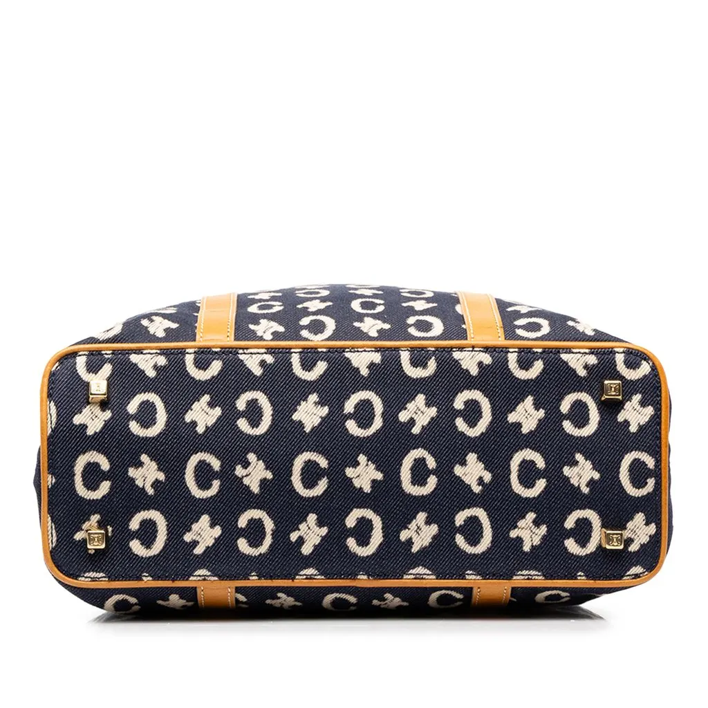 Celine C Macadam Denim Handbag Blue Denim Very good - Inside View