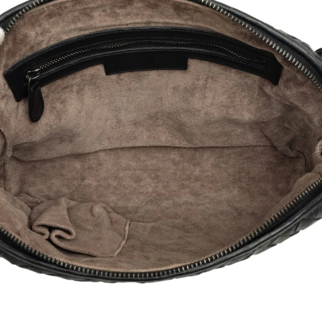 Bottega Veneta Nappa Intrecciato Nodini Crossbody Black Leather Very good - Model View