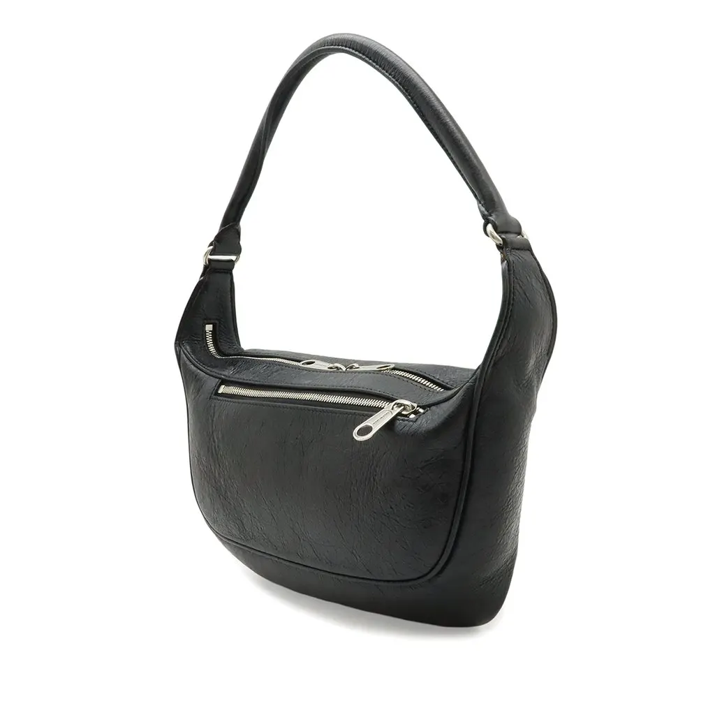 Balenciaga Medium Lambskin Arena Raver Bag Black Leather Very good - Back View