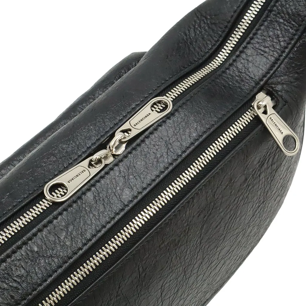 Balenciaga Medium Lambskin Arena Raver Bag Black Leather Very good - Model View