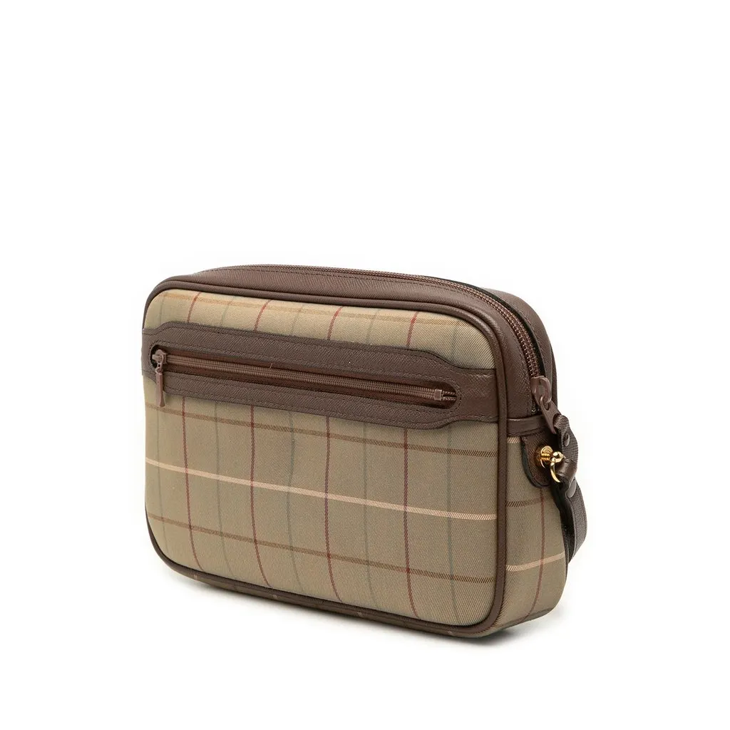 Burberry Vintage Check Canvas Clutch Brown Canvas Very good - Back View