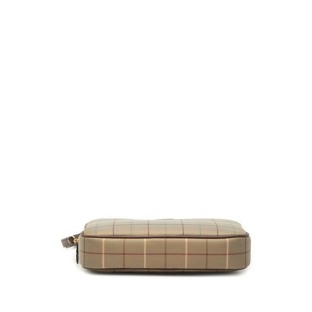 Burberry Vintage Check Canvas Clutch Brown Canvas Very good - Inside View