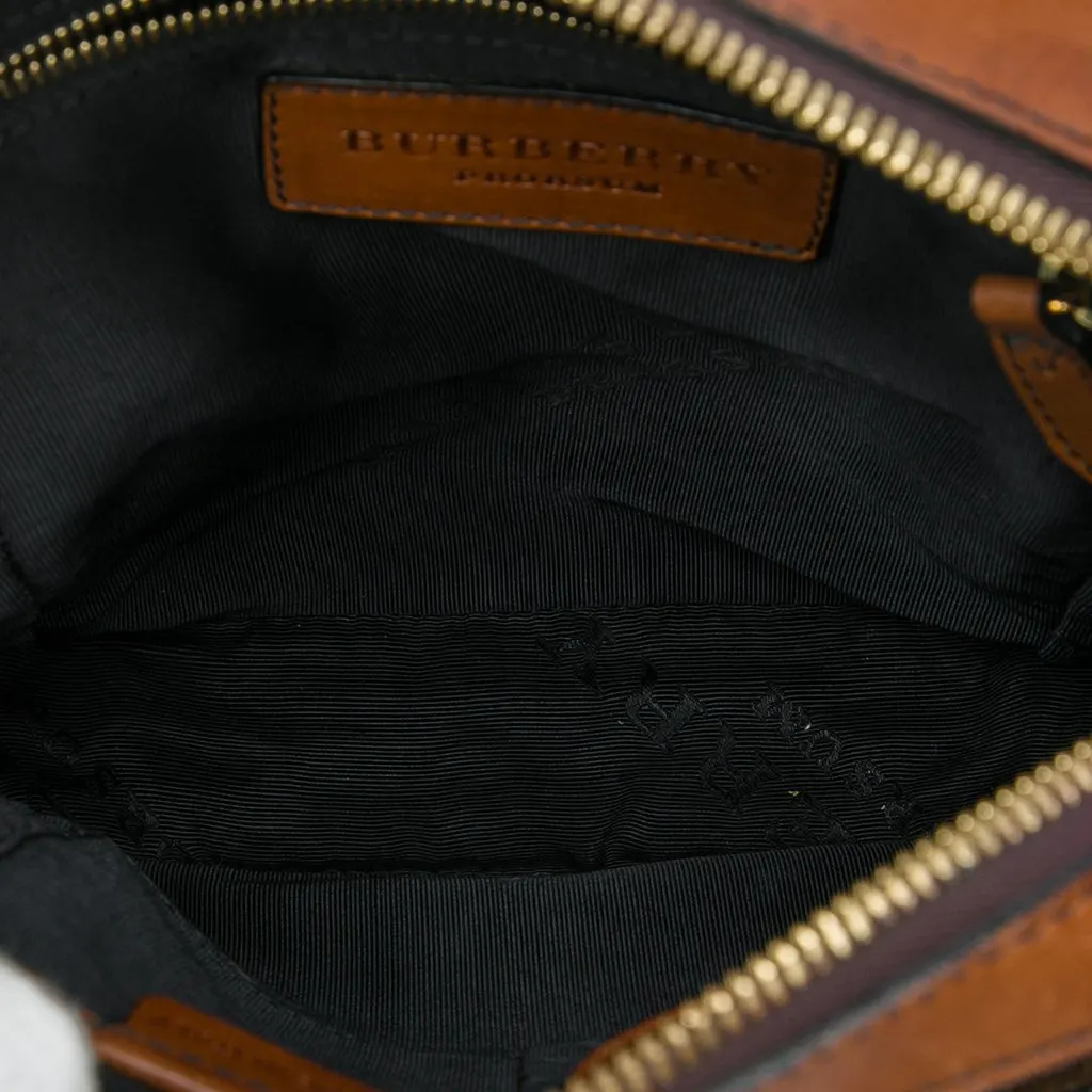 Burberry House Check Canvas Crossbody Beige Very good - Model View