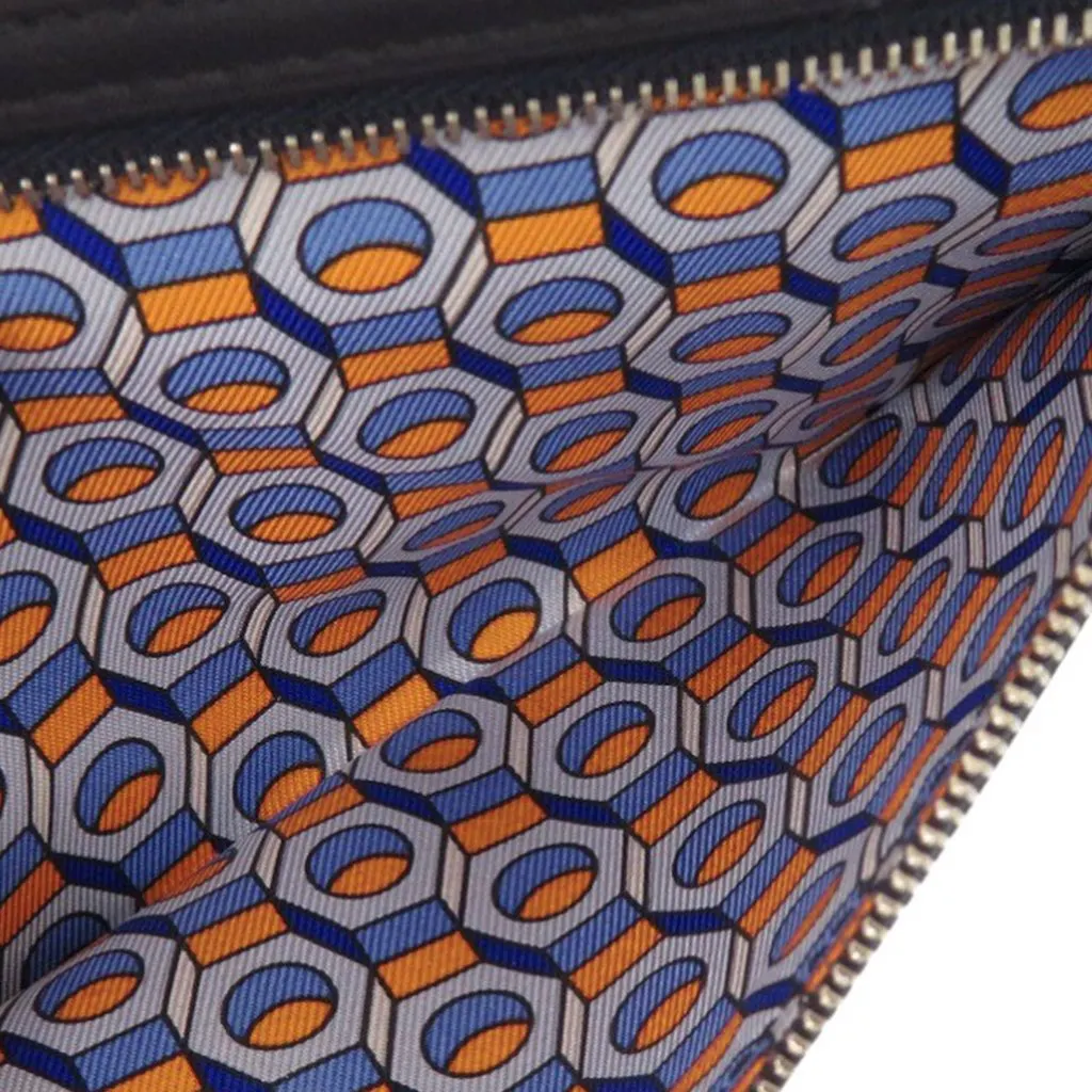 Hermès Swift Citizen Twill Long Wallet Blue Leather Very good - Box View