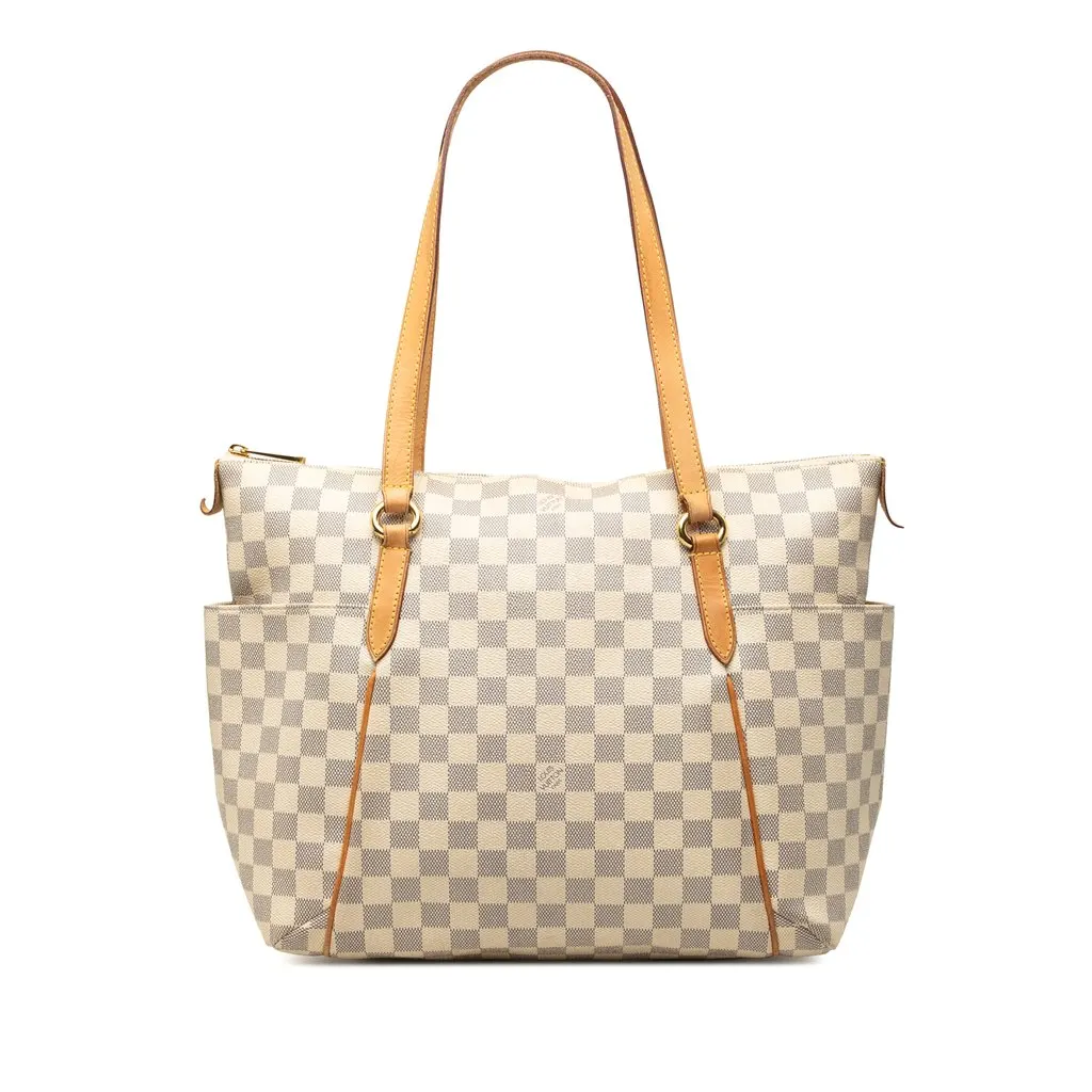 Louis Vuitton Damier Azur Totally MM White Good - Front View