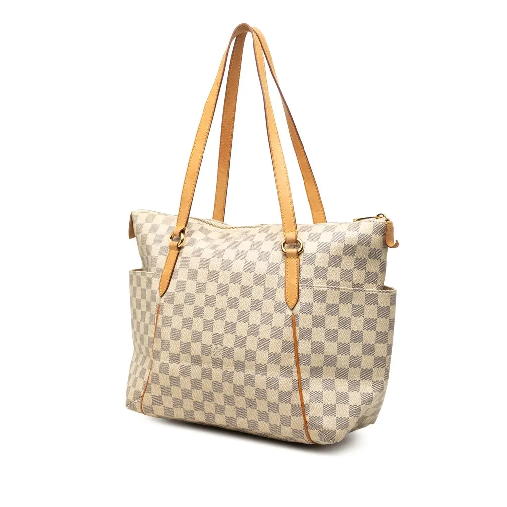 Louis Vuitton Damier Azur Totally MM White Good - Back View