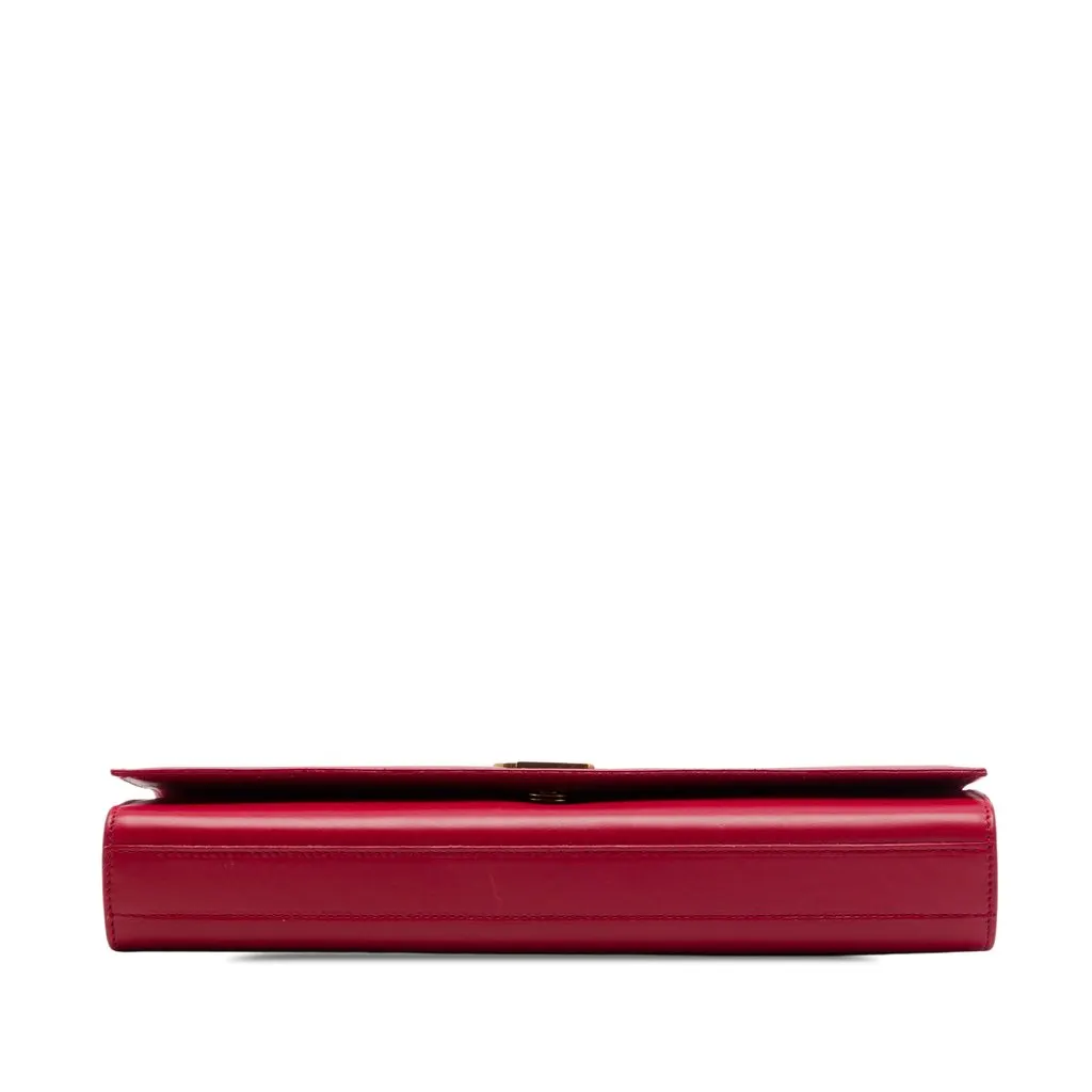 Saint Laurent Smooth Leather Cassandre Clutch Red Leather Very good - Inside View