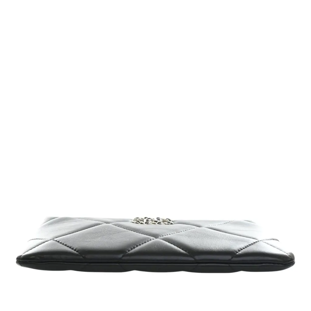 Chanel Small Lambskin 19 O Case Pouch Black Leather Very good - Box View