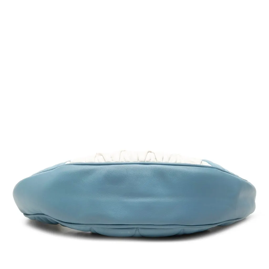 Miu Miu Bicolor Matelasse Nappa Rider Shoulder Bag Blue Leather Very good - Inside View