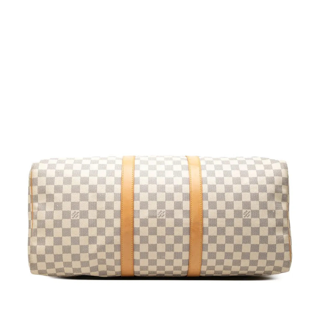 Louis Vuitton Damier Azur Keepall 50 White Canvas Very good - Inside View