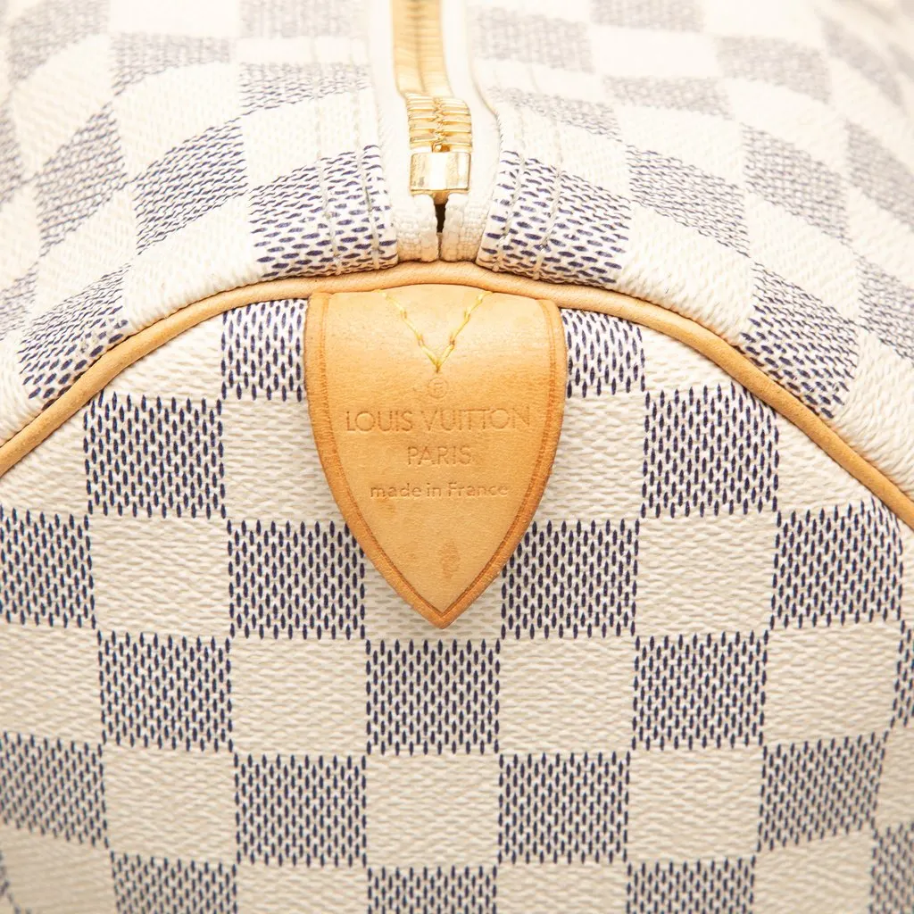 Louis Vuitton Damier Azur Keepall 50 White Canvas Very good - Box View