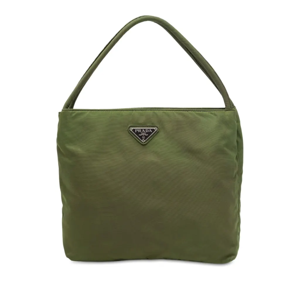 Prada Tessuto Tote Green Polyamide Very good - Front View