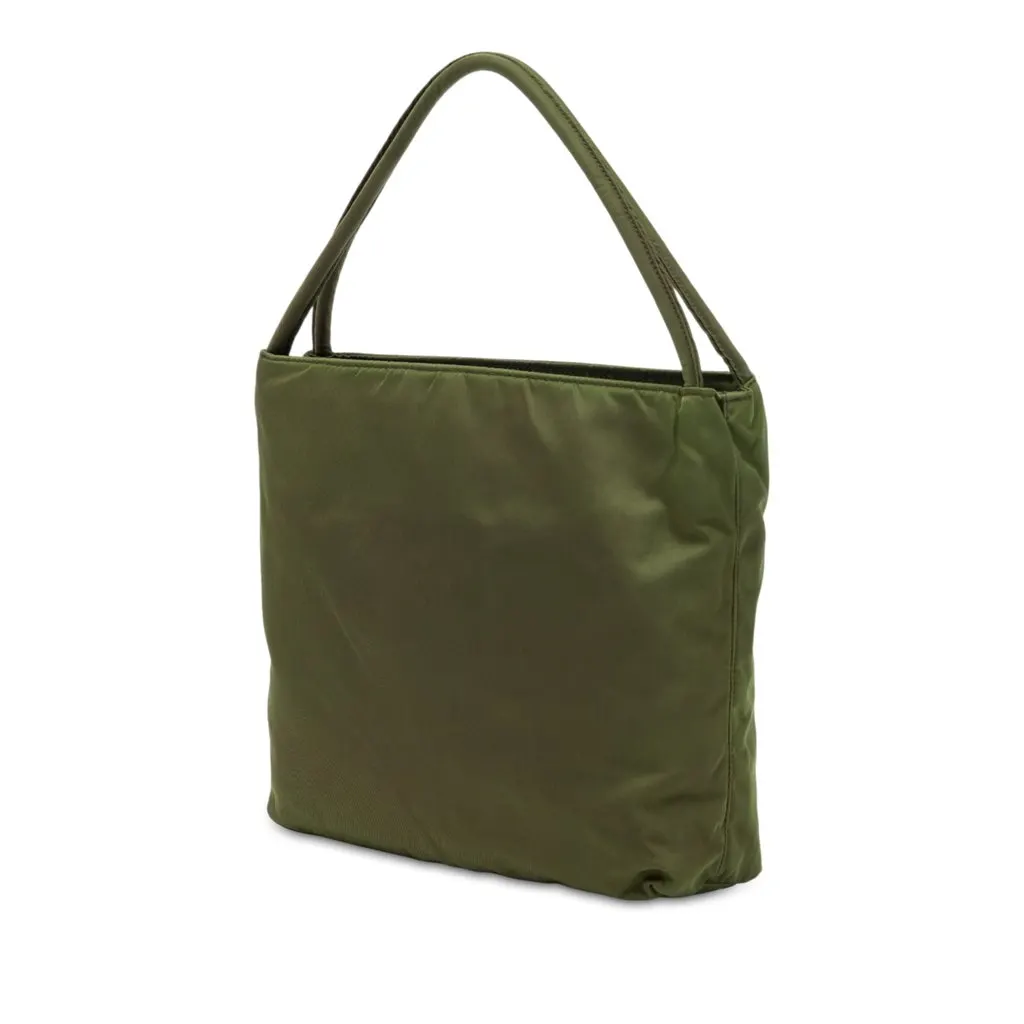Prada Tessuto Tote Green Polyamide Very good - Back View
