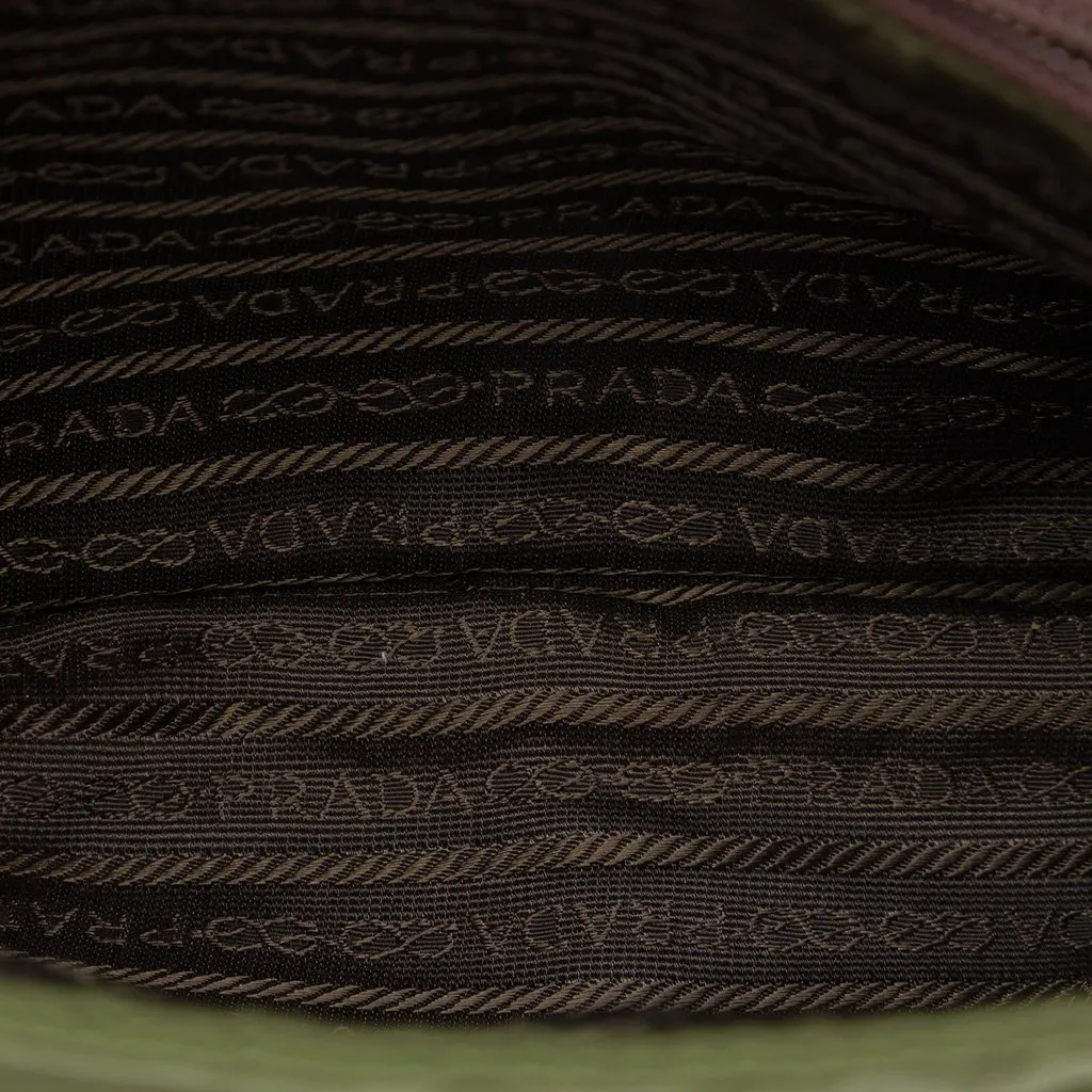 Prada Tessuto Tote Green Polyamide Very good - Model View