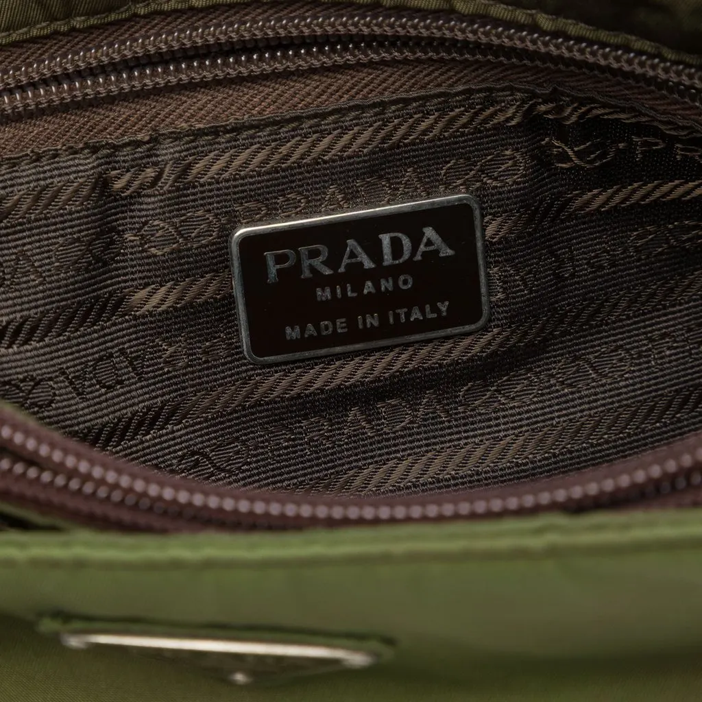 Prada Tessuto Tote Green Polyamide Very good - Box View
