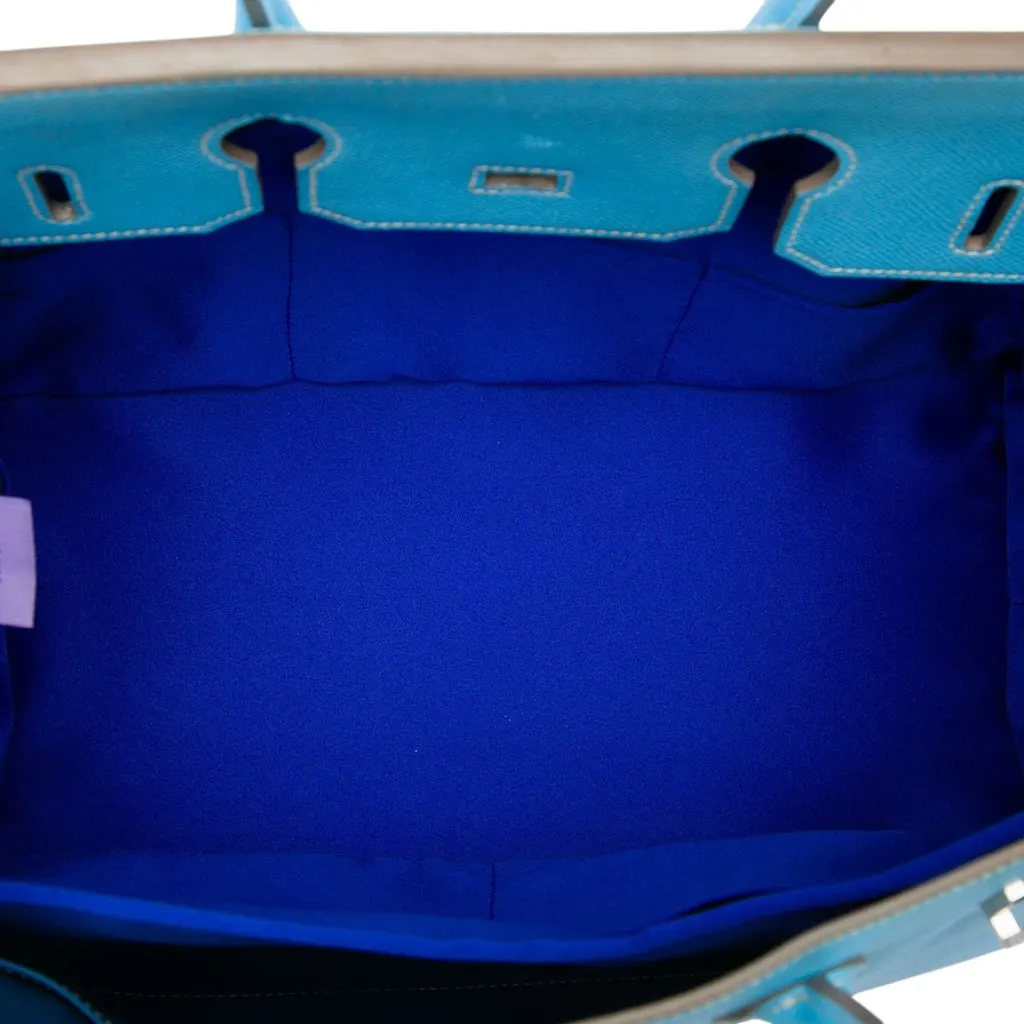 Hermès Epsom Birkin Retourne 35 Blue Leather Very good - Model View