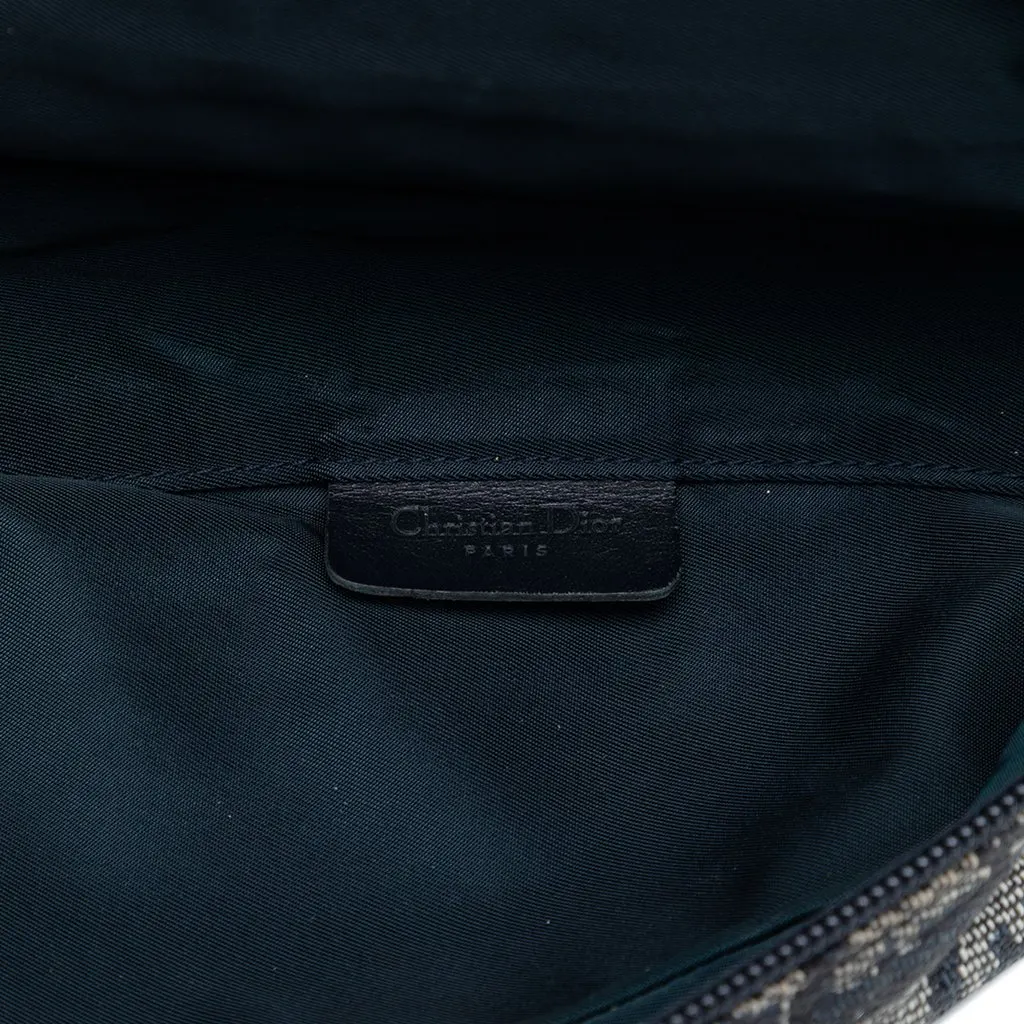 Dior Diorissimo Canvas Saddle Pouch Blue Very good - Model View