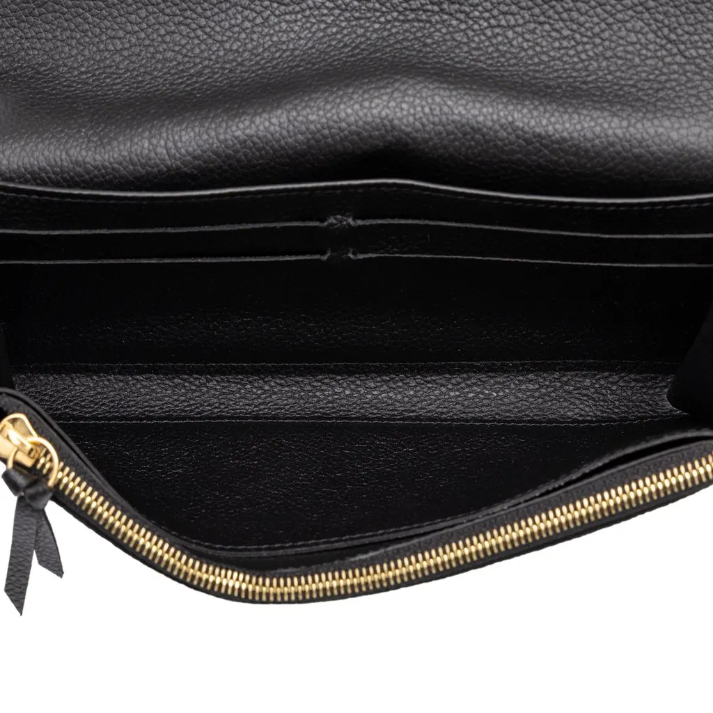 Louis Vuitton Bicolor Monogram Empreinte Giant Emilie Wallet Black Leather Very good - Model View
