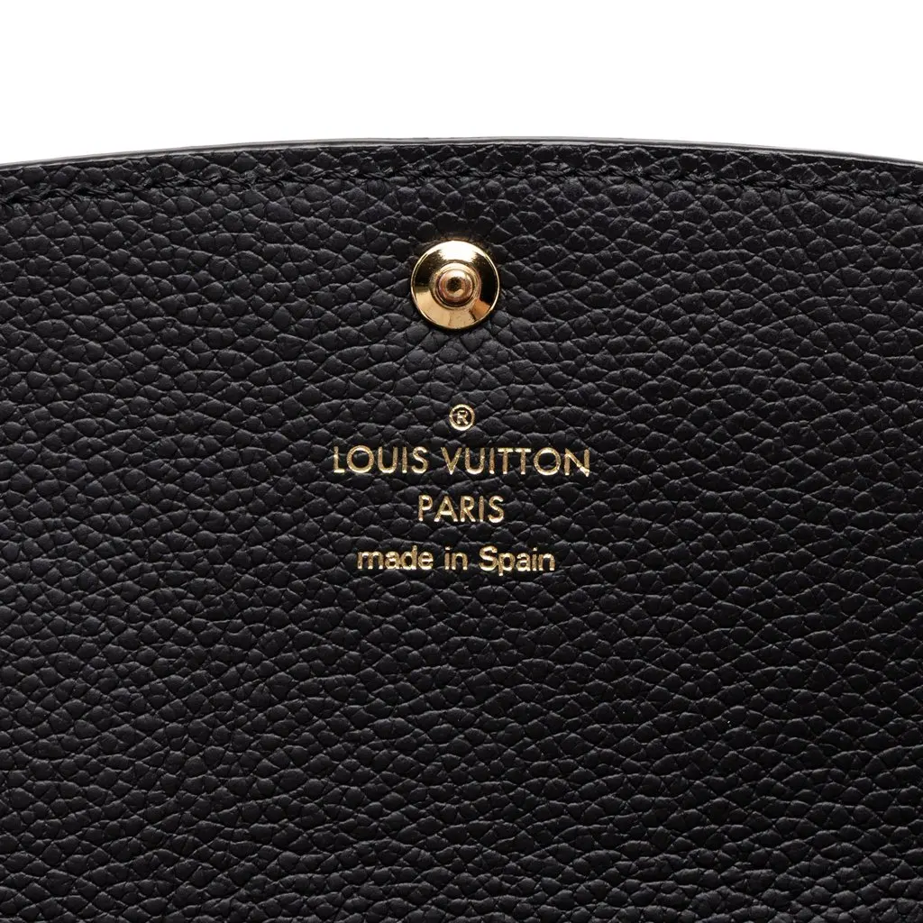 Louis Vuitton Bicolor Monogram Empreinte Giant Emilie Wallet Black Leather Very good - Box View